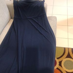 Navy Strapless dress